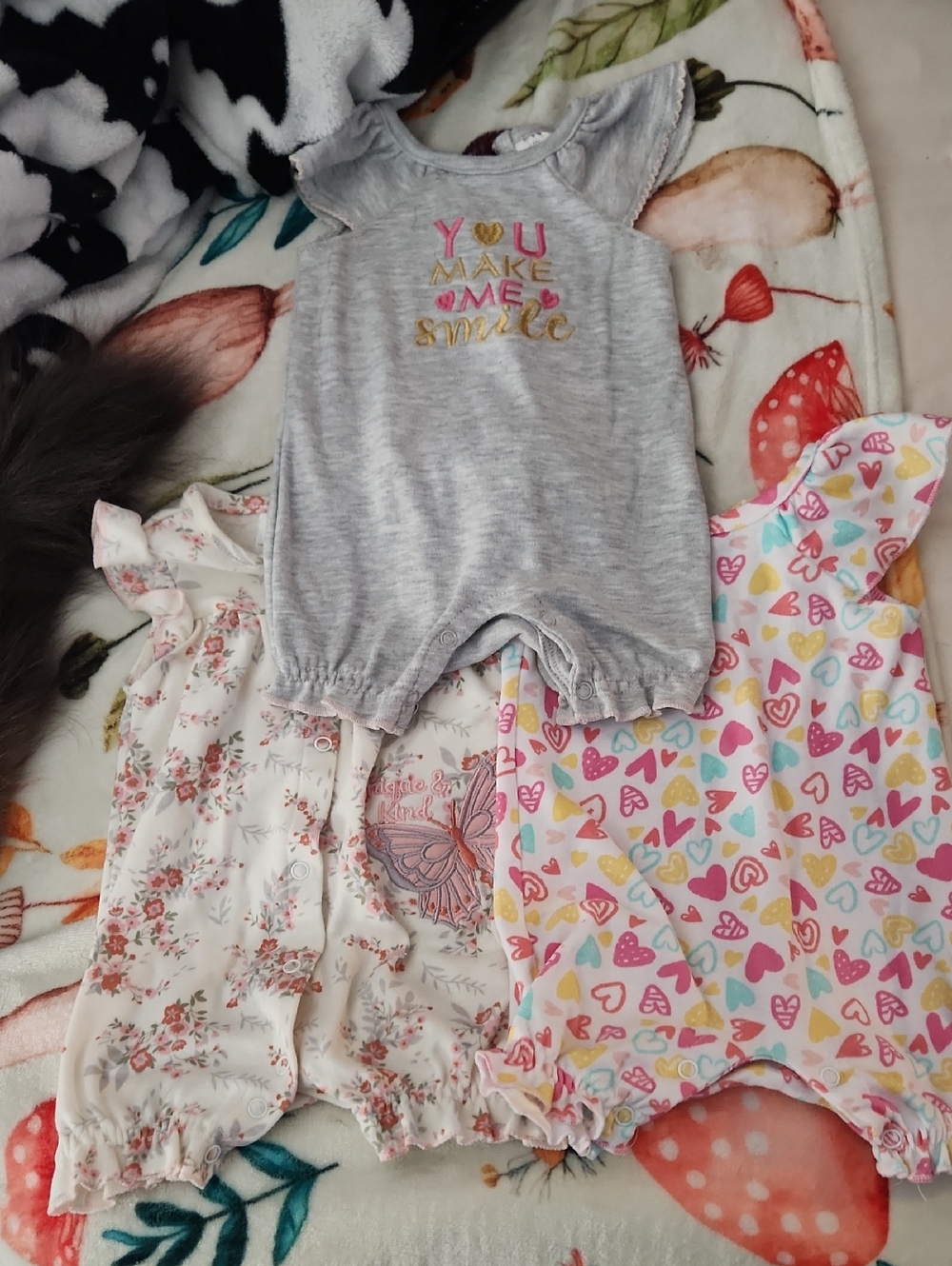 Gray Baby Rompers "You Make Me Smile" - Soft Knit